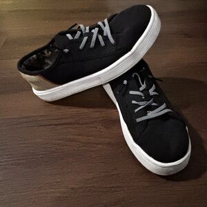 Hey Dudes- Cody- Womens Size 8 Black Sneakers with White Soles
